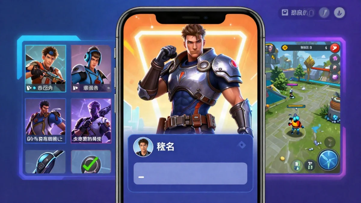 Nick invisible Free Fire: si funciona en 2026 y cómo ponerlo 1 Captura de gameplay de un battle royale de celular donde un personaje con equipo táctico se cubre detrás de un muro de hielo en una isla tropical, ilustrando el nick invisible Free Fire