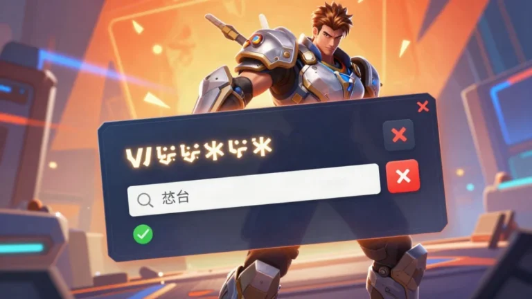 Captura de gameplay de un battle royale de celular con un personaje con equipo táctico cubriéndose tras un muro de hielo en una isla tropical, mostrando un nick Free Fire símbolos en el lobby