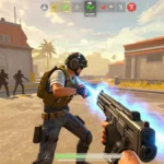 personaje con casco y chaleco nivel 2