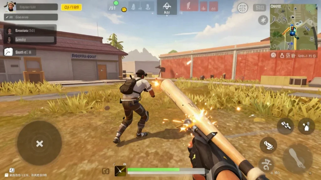 Conejo free fire en la ruleta de fichas: qué se sabe 2 Personaje corriendo en campo abierto con un bate de béisbol en la espalda mientras cruza hacia la zona segura de la isla